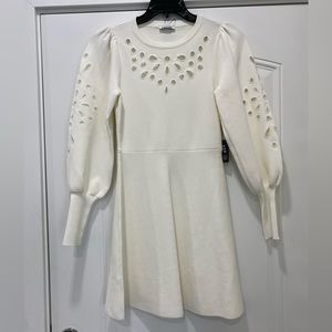 Women’s Express White Sweater Dress; Size Large; NWT NEVER WORN